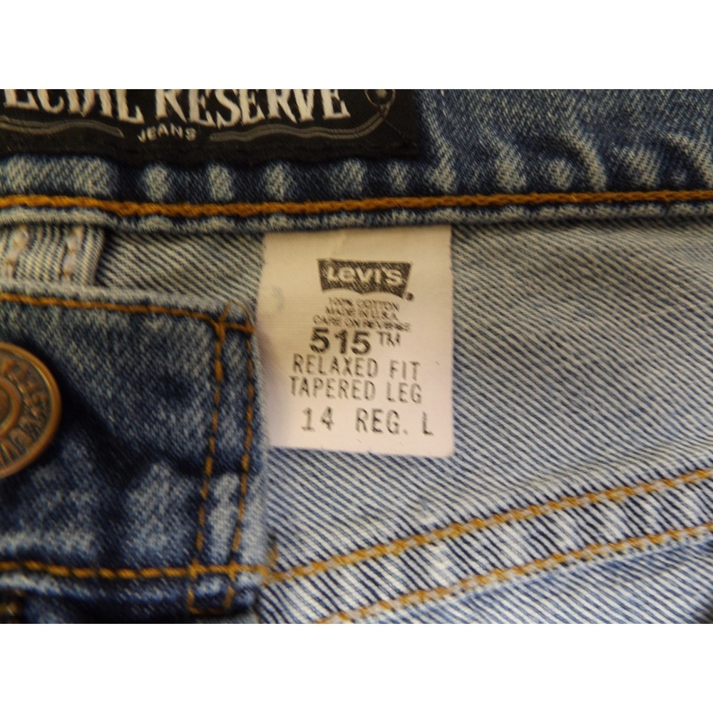 Levi's 515 Special Reserve Jeans Blue‎ Size 14L, zip up 7 riveted pockets - Picture 6 of 8